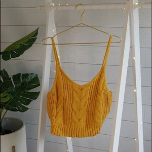 American Eagle Knit Mustard Tank Top
